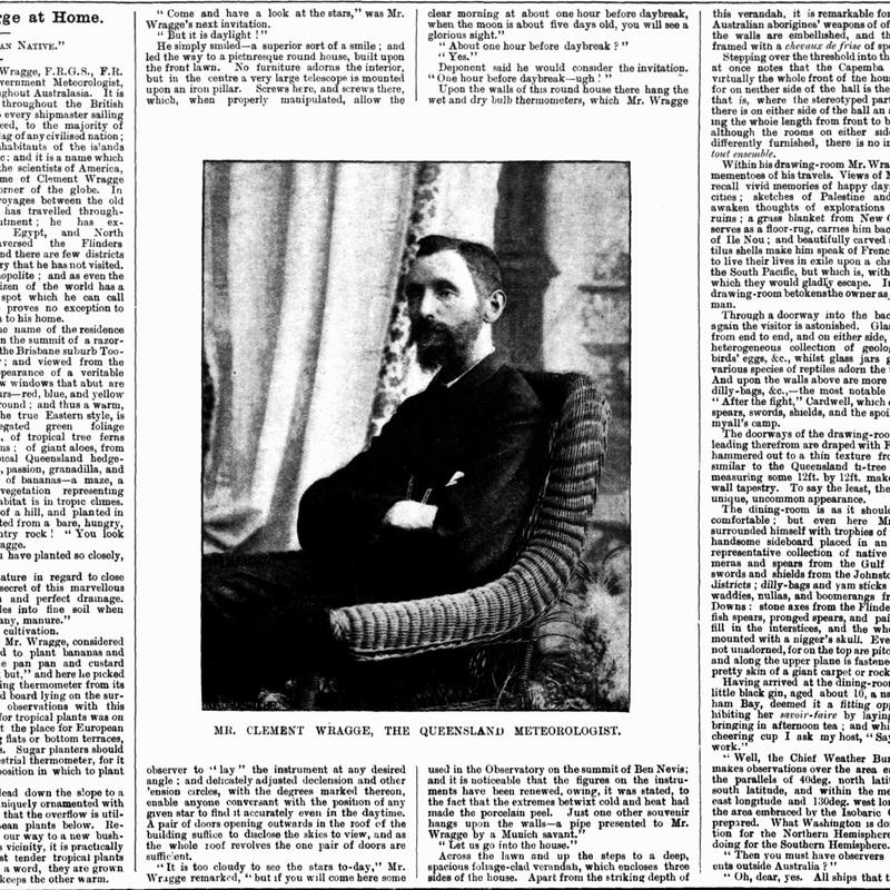 Clement Wragge at Home.